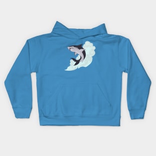 Shark with wave Kids Hoodie